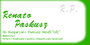 renato paskusz business card